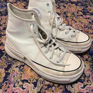 Converse Women's White and Cream Trainers